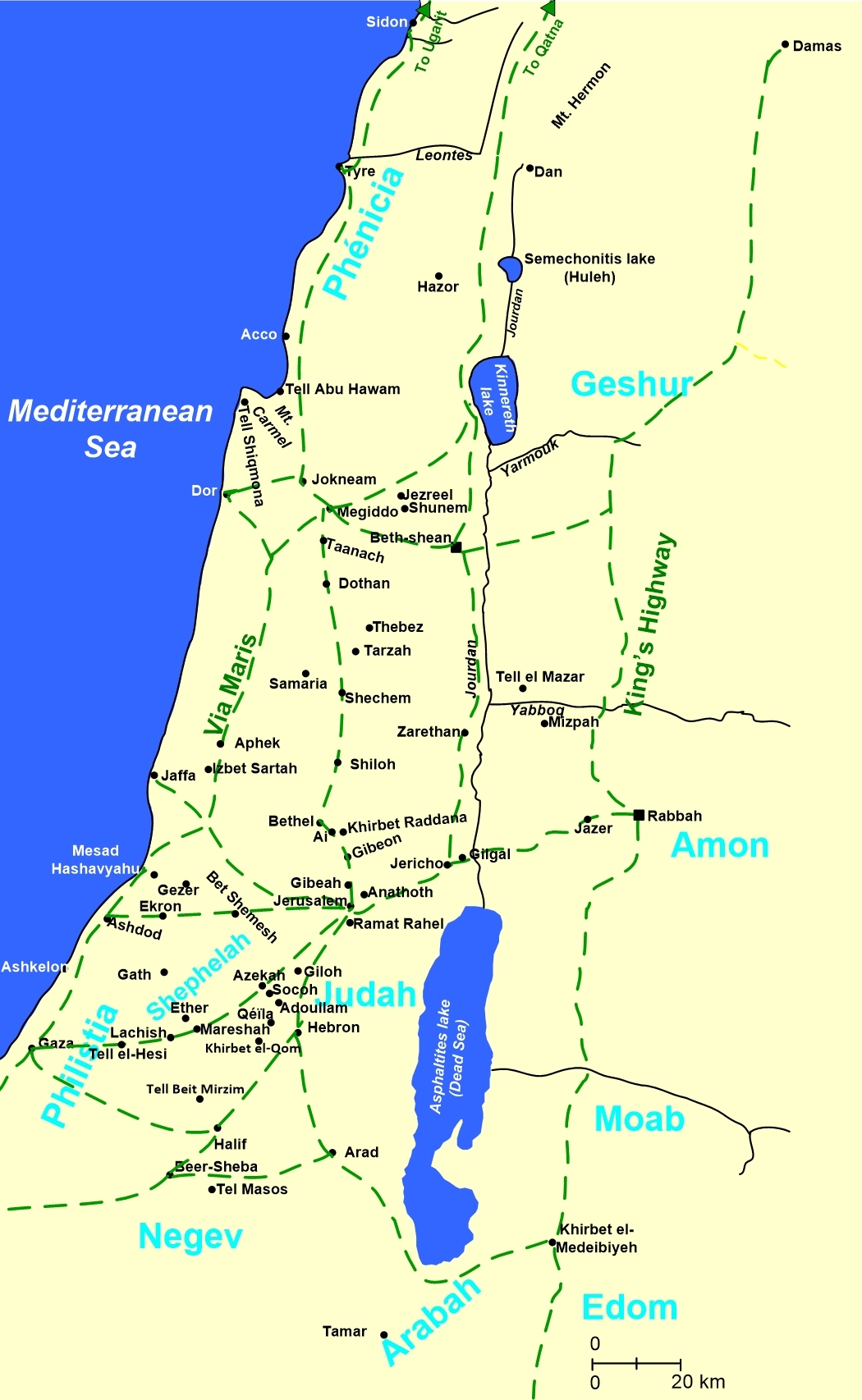 The roads of Palestine in Old Testament times The roads of Palestine in Old Testament times